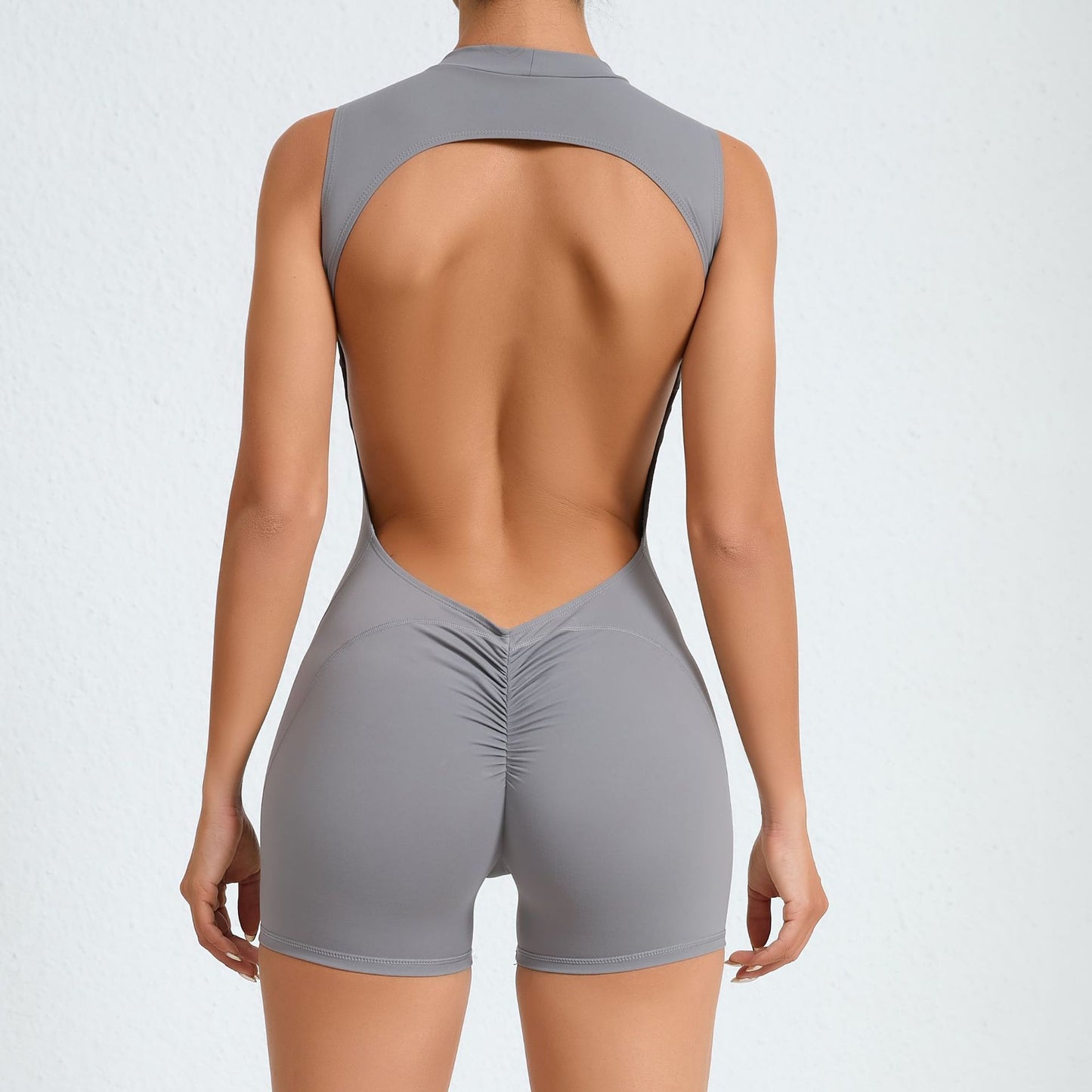 V-Back Hollowed Out Romper