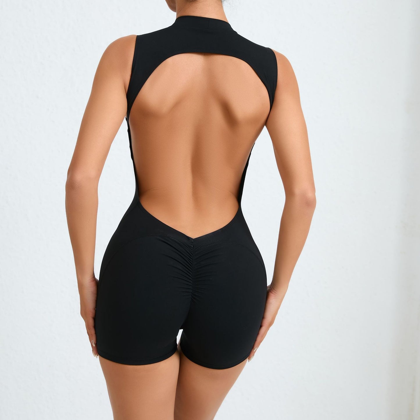 V-Back Hollowed Out Romper