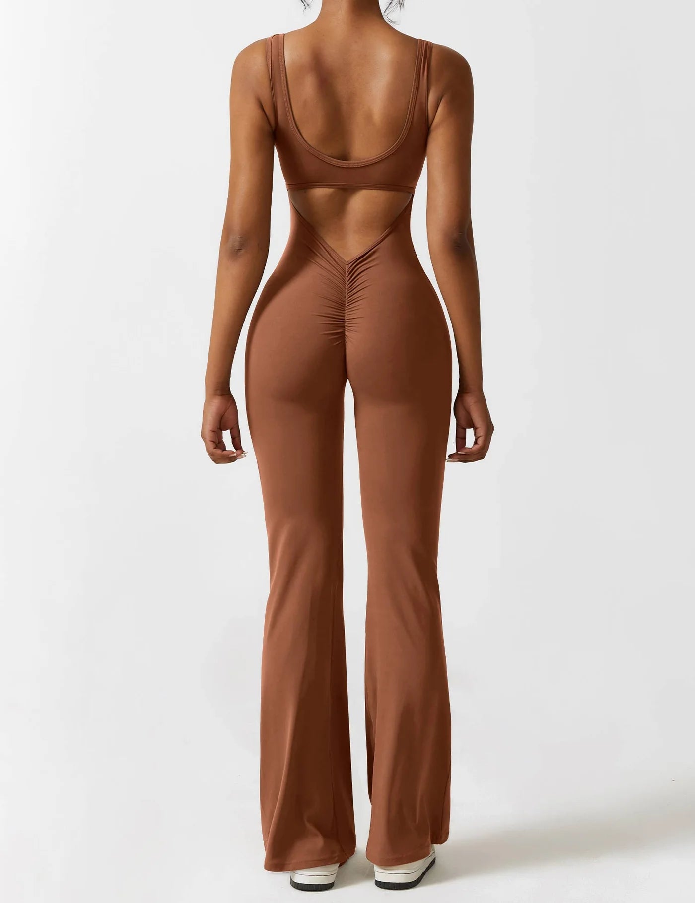 V-Back Flare Jumpsuit
